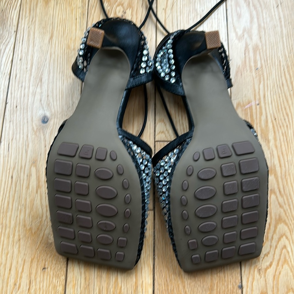 Mesh Gladiator Heels with crystal detailing - Picture 8 of 11